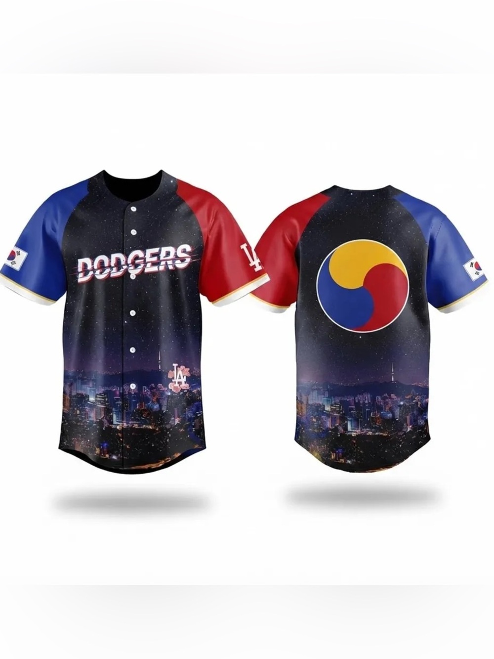 (New) 2026 LA Dodgers Korean Heritage Night Baseball Jersey (Size M)